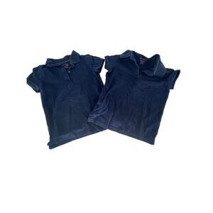 Cat & Jack Unisex Kids School Uniforms Navy Blue Short Sleeve Polo Small 6/6X